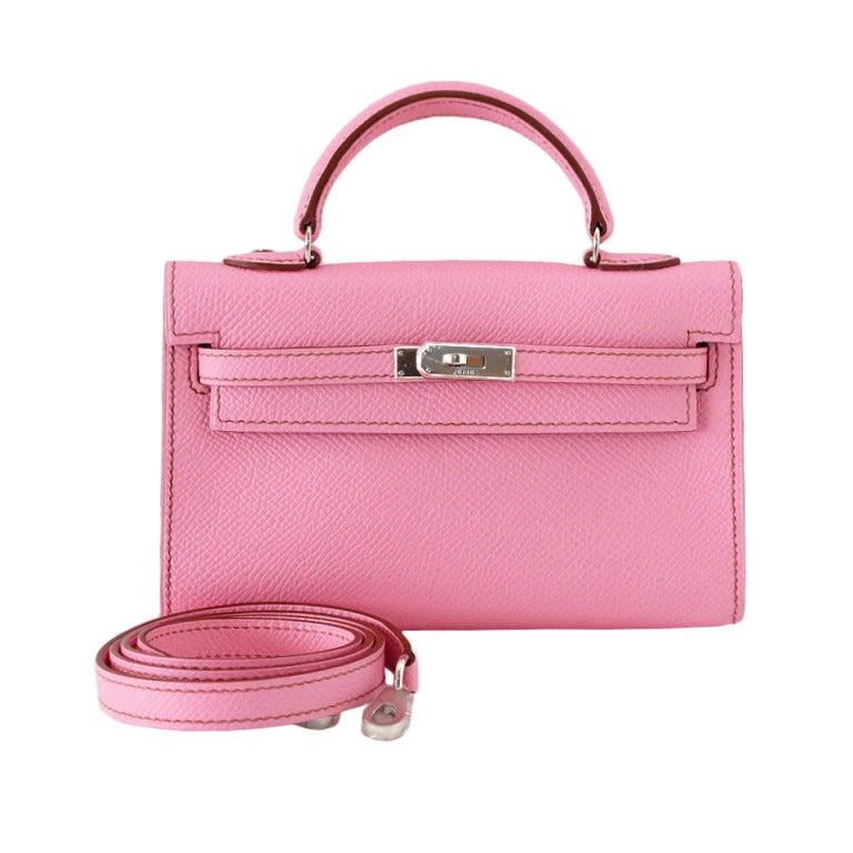 HERMES Kelly bag mini Miniature coveted 5P Pink NWT / box rare