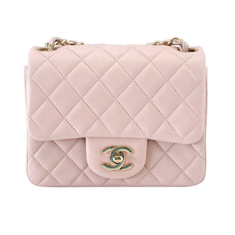 Chanel Pink And Black Quilted Lambskin Mini Square Classic Single Flap Gold  Hardware, 2022 Available For Immediate Sale At Sotheby's