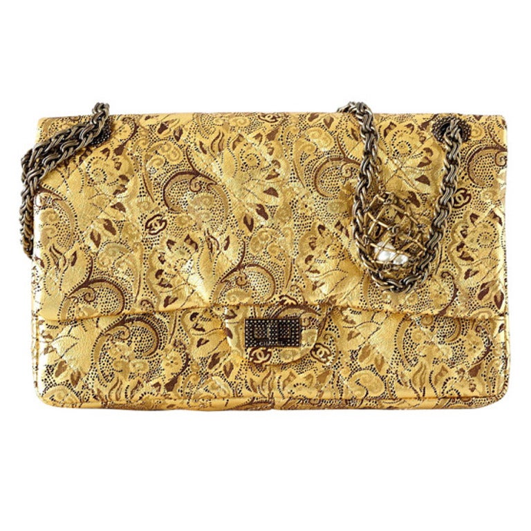 CHANEL bag 2.55 gold leather Moscow Collection Limited Edition