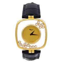Chopard Yellow Gold Happy Diamond Wristwatch Chopard Yellow Gold Happy Diamond Wristwatch