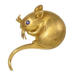 Vintage Sapphire Gold Mouse Pin