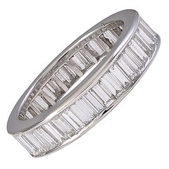 Fascia eternità con diamante a baguette