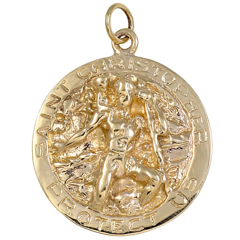 Tiffany & Co. St Christopher and Star of David Pendant