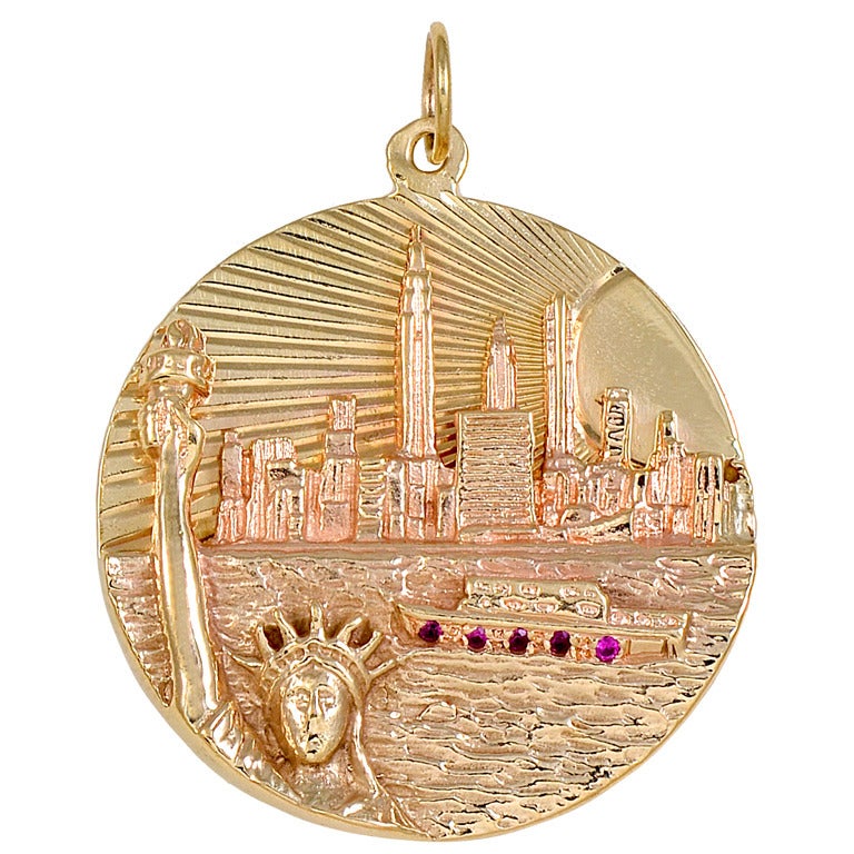 New York Skyline Pendant/Charm at 1stDibs