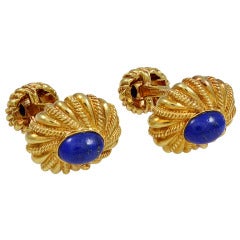 Cufflinks with Lapis by TIFFANY SCHLUMBERGER