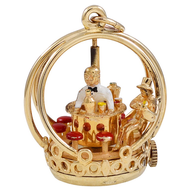 Mechanical Revolving Large Bartender Charm