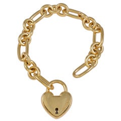 TIFFANY&CO Large Heavy Heart Charm Bracelet