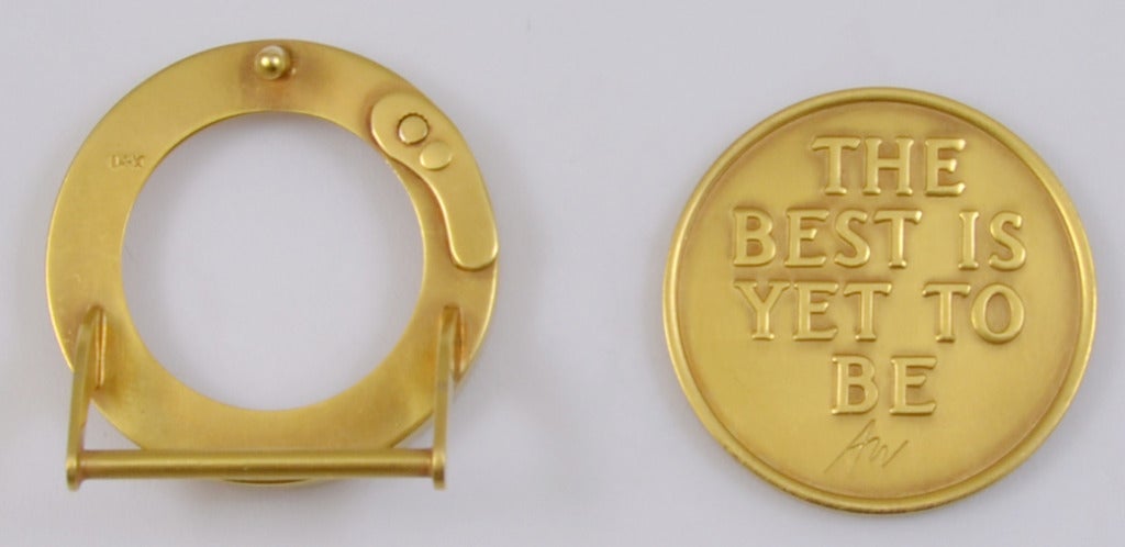 Boucle de ceinture en or avec boucle Bull Excellent état - En vente à New York, NY