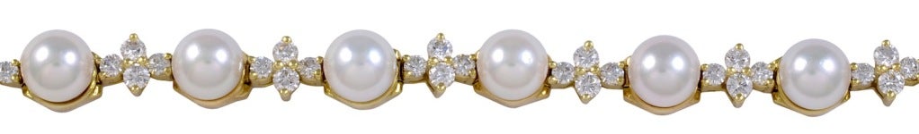 TIFFANY&CO "ARIA" Pearl and Diamond Bracelet