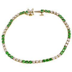 TIFFANY&CO Diamond and Emerald " Victoria" Bracelet 1