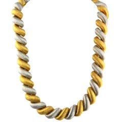 BUCCELLATI Yellow and White Gold Necklace