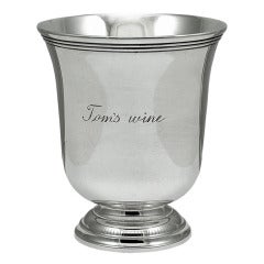TIFFANY & CO  Sterling Cup "Tom's wine"