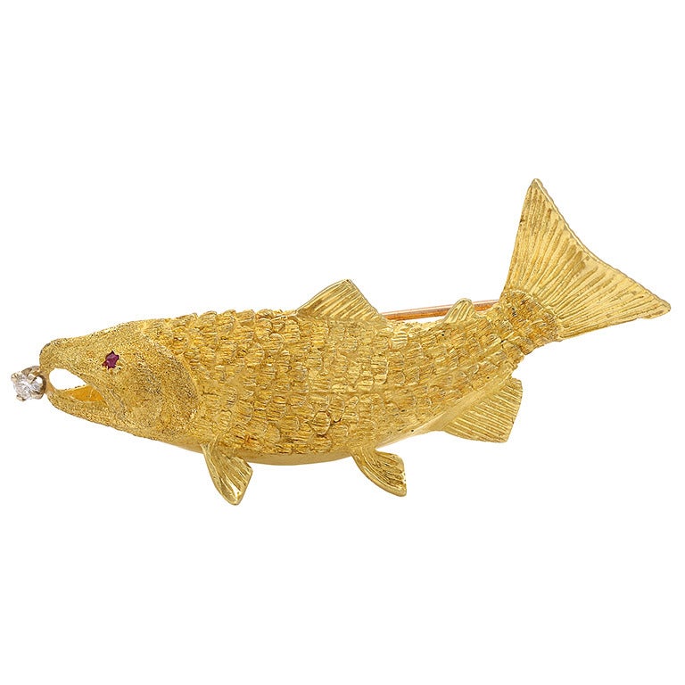 Fish Brooch For Sale