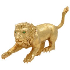 Vintage Lion Brooch