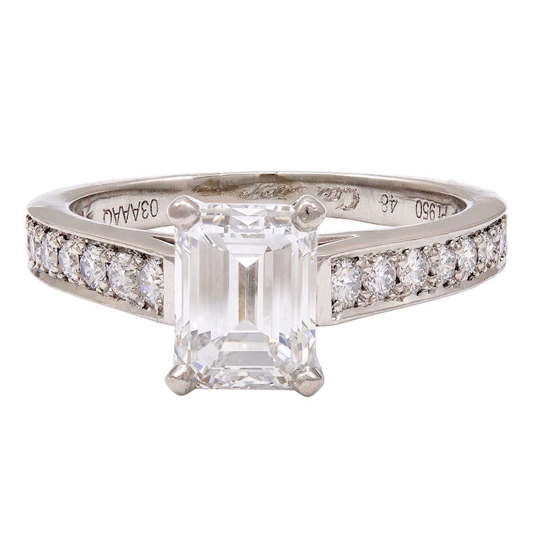 Cartier, bague de fiançailles collection Pavé de diamants 1895 En vente sur  1stDibs