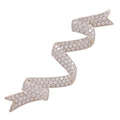 Tiffany & Co. Diamond Ribbon Clip