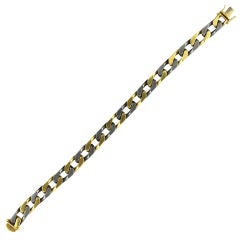 BULGARI Link Bracelet Gold and Blackened Steel