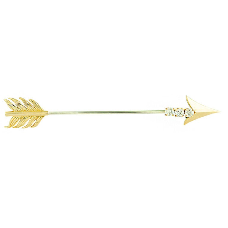 CARTIER Diamond Arrow Brooch/ Stick Pin