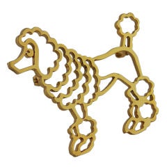 Tiffany 14K Poodle Pin