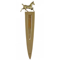 Rare gold Book Mark with Prancing Horse