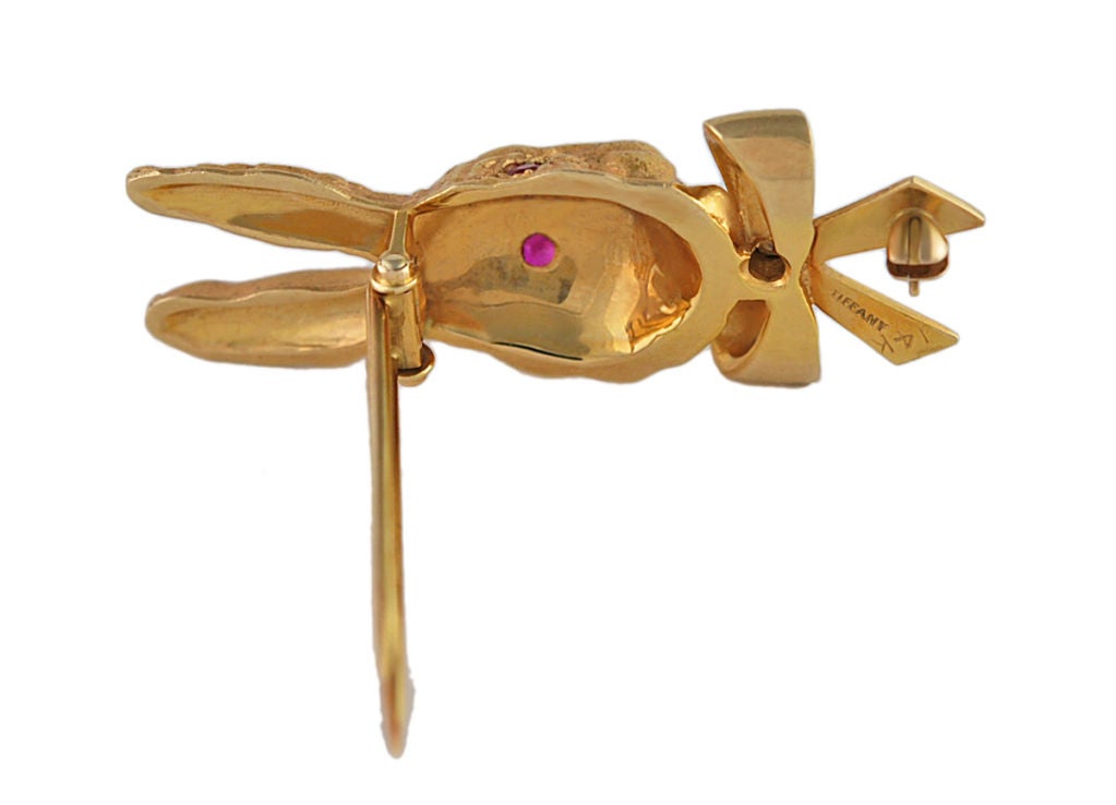 Tiffany Gold Rabbit Clip