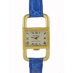 CARTIER/JAEGER-LE COULTRE striking yellow gold  watch
