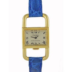 CARTIER/JAEGER-LE COULTRE striking yellow gold watch