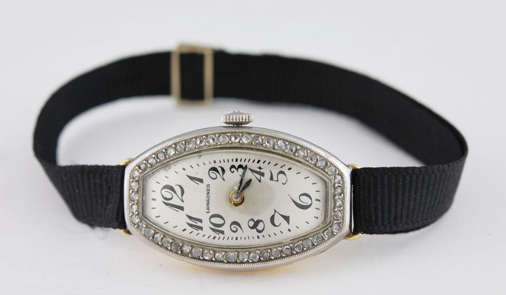 Longines 18 Karat, Platinium, and Diamond Watch