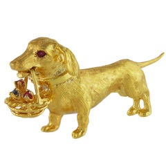 14K Dachshund Pin