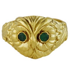  14K Gold Owl Ring