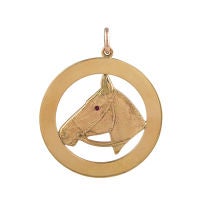 Beautiful Large Tiffany Horse Pendant