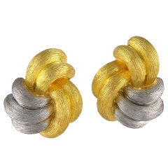 Henry Dunay Two Color Interwined Knot Earrings