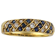 Cartier Diamond and Sapphire Ring