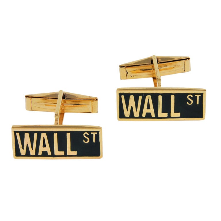 Wall Street Cuff Links at 1stdibs