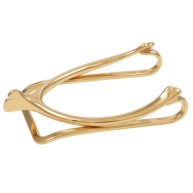 CARTIER Figural Wishbone Geldklammer