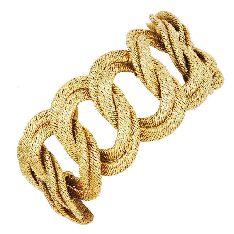 Woven Gold Bracelet at 1stDibs