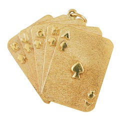 Poker Straight Gold Charm