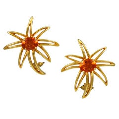 TIFFANY Fireworks Topaz Ear Clips 4