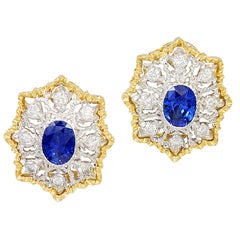 MARIO BUCCELLATI Sapphire Diamond Ear Clips