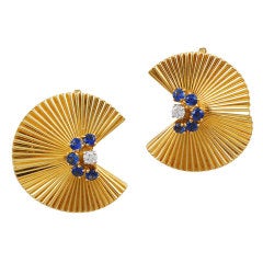 TIFFANY Sapphire Diamond Earrings