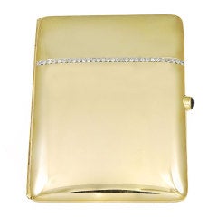 Sleek and Chic Diamond and Gold Card Case