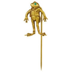 Charming Gentleman Frog Stick Pin Charming Gentleman Frog Stick Pin