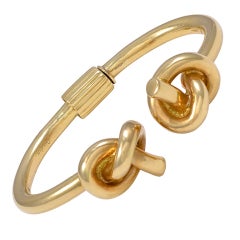 CARTIER LONDON Double Knot Gold Bangle Bracelet