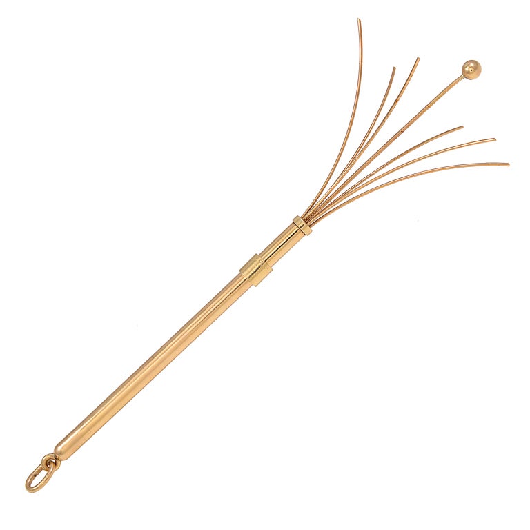 CARTIER GOLD SWIZZLE Stick