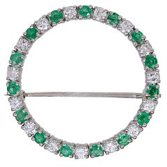 CARTIER Diamond and Emerald Brooch CARTIER Diamond and Emerald Brooch