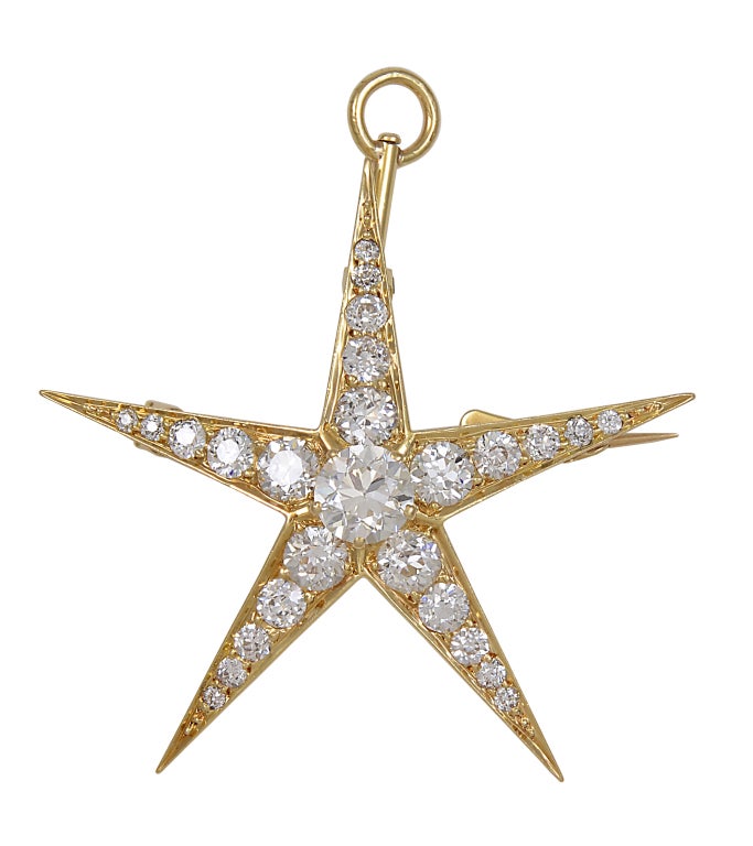 Tiffany diamond star necklace