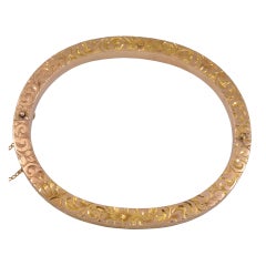 All Over Engraved Bangle Bracelet 9