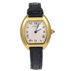 CARTIER Lady's Yellow Gold Tonneau Wristwatch