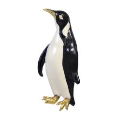 Enamel Penguin Brooch