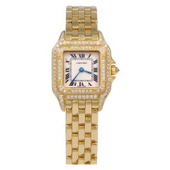 Cartier Lady's Yellow Gold and Diamond Panthere Wristwatch